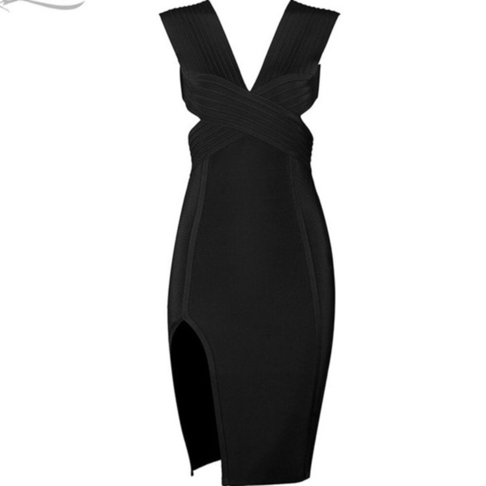House of CB Sexy Nude Tan Bodycon Bandage Dress - Picture 2 of 8